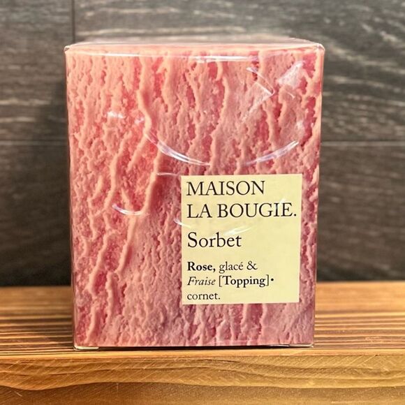 Maison La Bougie Paris Sorbet Candle in Rose, glacé & fraise. 6.34 ounces, NIB! - Picture 6 of 9